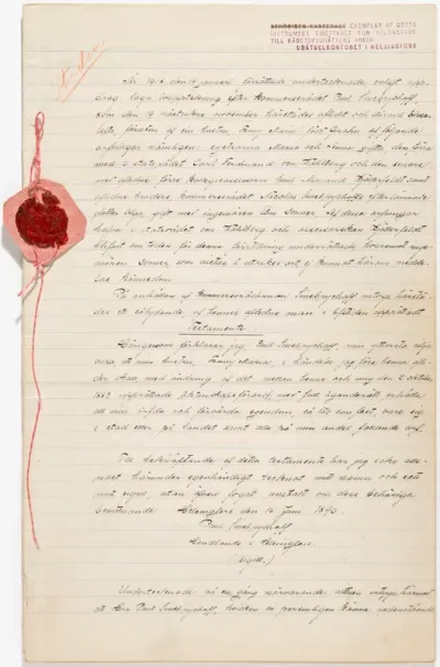Inventory of the estate of Paul Sinebrychoff (the younger)