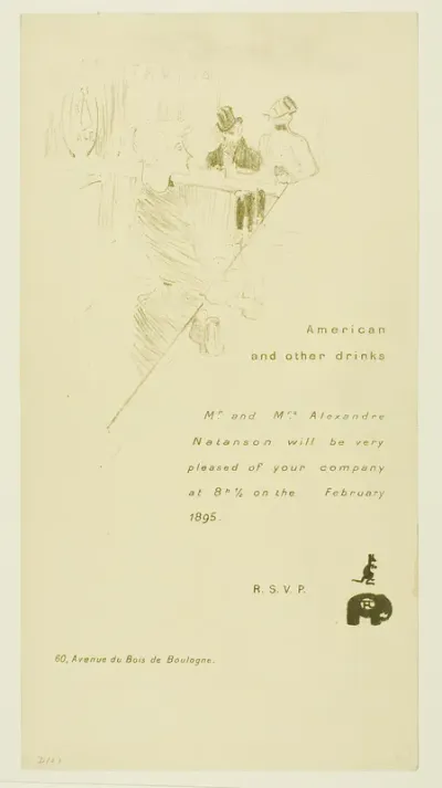 Invitation for Mr. and Mrs. Alexandre Natanson