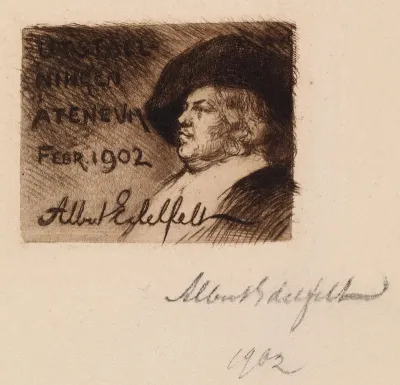 Invitation to Albert Edelfelt's exhibition