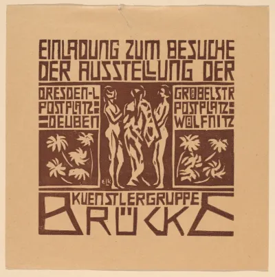 Invitation to an Exhibition of the Artists' Group Brücke