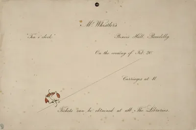 Invitation to Mr. Whistler's "Ten O'clock"