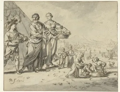 Inzameling van het manna