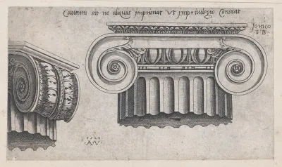 Ionic Capital, from "Speculum Romanae Magnificentiae"