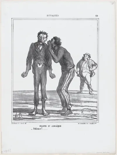 Ireland and Jamaica: Patience!, from 'News of the day,' published in Le Charivari, April 11, 1866