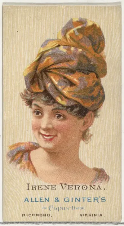 Irene Verona, from World's Beauties, Series 2 (N27) for Allen & Ginter Cigarettes