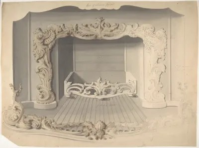 Iron Grate with Acanthus Ornament