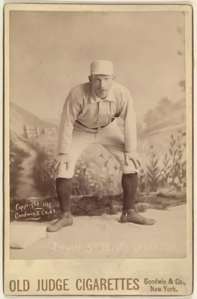 Irwin, 3rd Base, Washington, from the series Old Judge Cigarettes