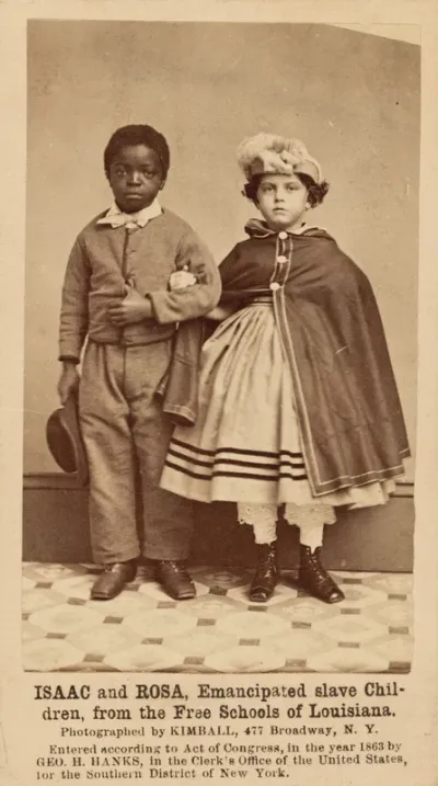 Isaac and Rosa, Emancipated Slave Children, from the Free Schools of Louisiana