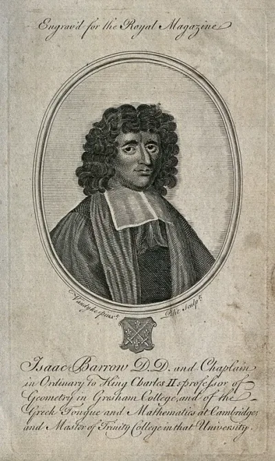 Isaac Barrow. Engraving by Pelit, 1759, after "Vandyke"