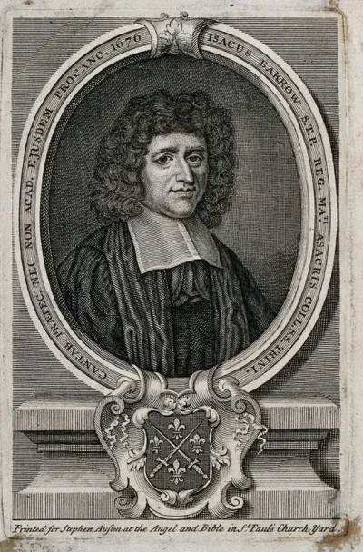 Isaac Barrow. Line engraving after D. Loggan
