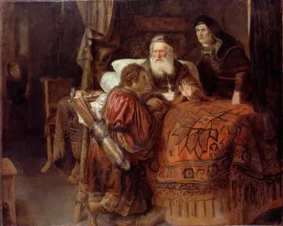 Isaac blessing Jacob