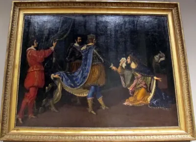 Isabella of Aragon at the Feet of Charles VIII