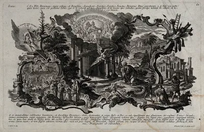 Isaiah's vision of the Lord's glory (Isaiah 6.1) and other scenes from the book of Isaiah