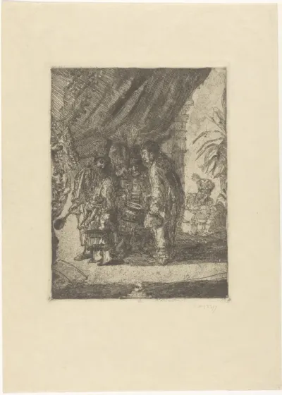 Iston, Pouffamatus, Cracozie and Transmouffe, Famous Persian Physicians, Examining the Stools of King Darius after the Battle of Arbela