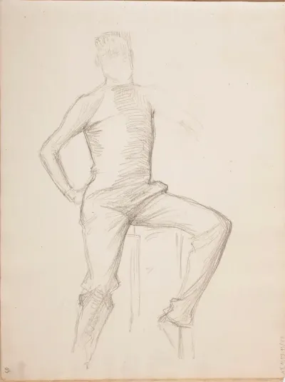 Istuva mies, Akseli Gallén