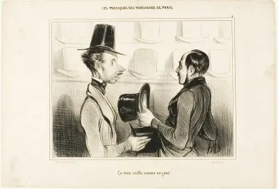 "It fits you like a glove!," plate 34 from Types Parisiens
