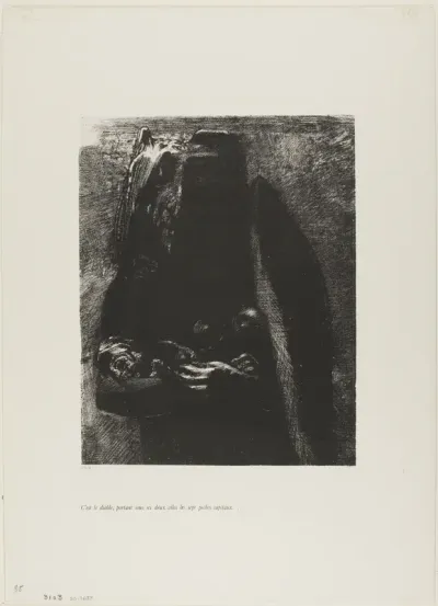 It is the Devil, Bearing Beneath his Two Wings the Seven Deadly Sins, plate 2 from The Temptation of Saint Anthony (1st series)