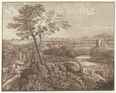 Italiaans landschap in de omgeving van Rome
