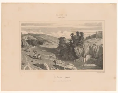 Italiaans landschap met bergbeek