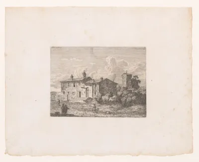 Italiaanse landschappen met bebouwing