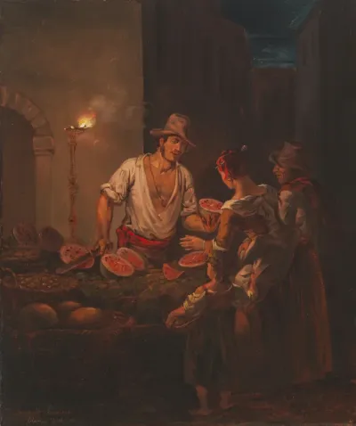 Italialainen vesimelonikauppias
