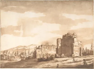 Italian Landscape, perhaps the Monte Mario, Rome