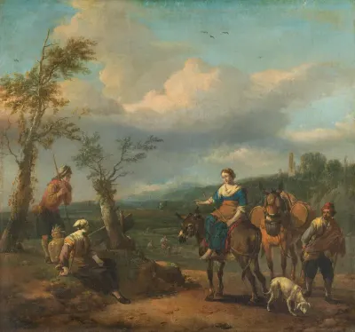 Italian Landscape with Figures