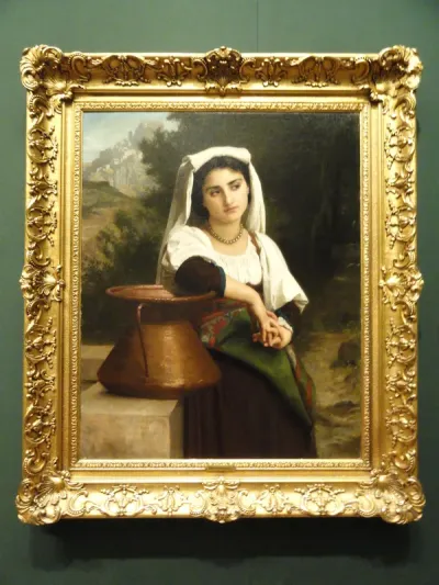 Italian woman at the Fountain