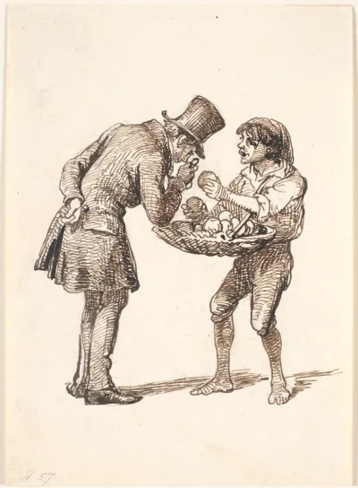 Italiensk appelsinsælger og den kritiske kunde