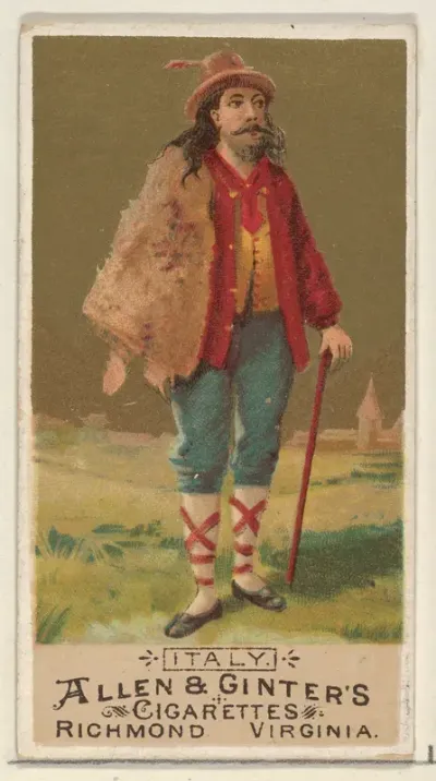 Italy, from the Natives in Costume series (N16) for Allen & Ginter Cigarettes Brands