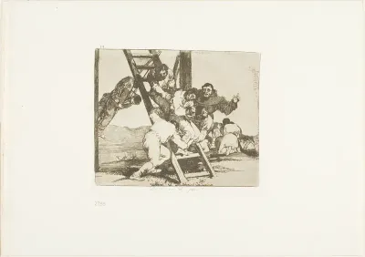 It's a hard step!, plate 14 from The Disasters of War