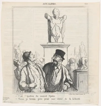 –It's the Apollo of the new opera. –Well, I had taken it for the statue of liberty, from 'News of the day,' published in Le Charivari, June 4, 1870