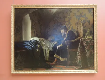 Ivan the Terrible admiring Vasilisa Melentieva