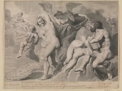 Ixion misleid door Juno en Jupiter