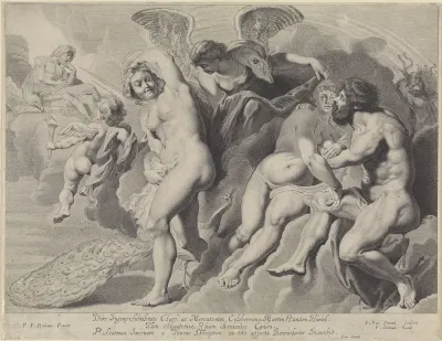 Ixion misleid door Juno en Jupiter