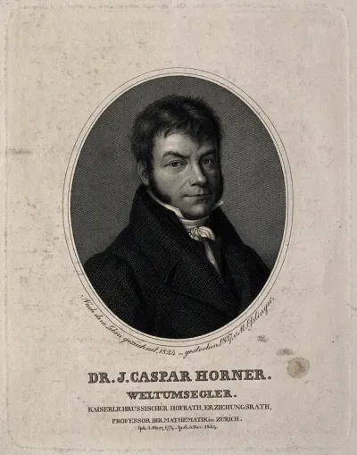 J. Caspar Horner. Stipple engraving by M. Esslinger, 1837