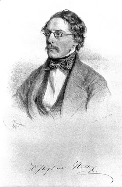 J. Florian Heller. Lithograph by J. Kriehuber, 1856