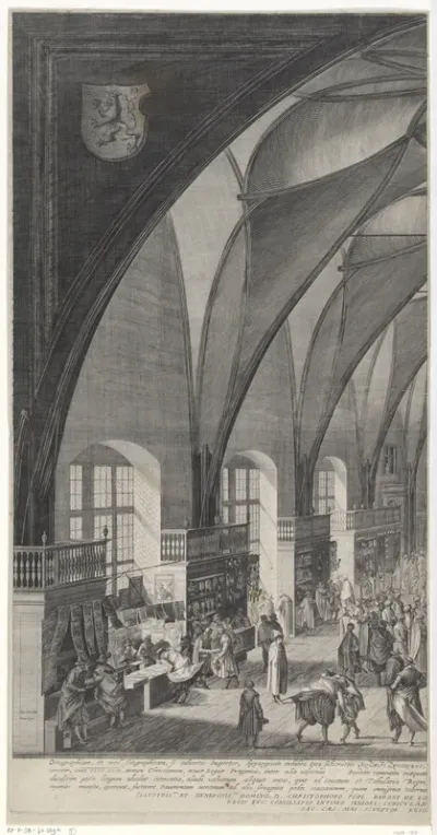 Jaarmarkt in de Vladislavsky-zaal te Praag (linker blad)