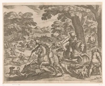 Jacht op everzwijnen, beren en herten