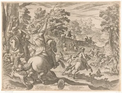 Jacht op everzwijnen, beren en wolven