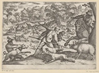 Jacht op everzwijnen en wolven