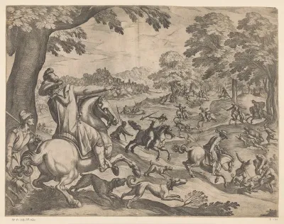 Jacht op herten en everzwijnen