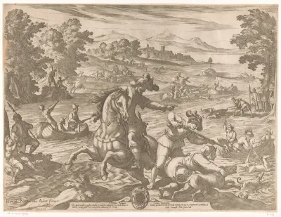 Jacht op herten en everzwijnen in aanwezigheid van een dame