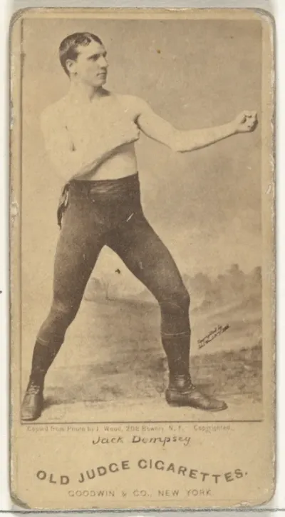 Jack Dempsey, from the Celebrities and Prizefighters series (N174) for Old Judge Cigarettes