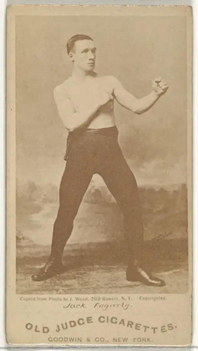 Jack Fogarty, from the Celebrities and Prizefighters series (N174) for Old Judge Cigarettes