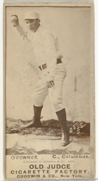 Jack "Peach Pie" O'Connor, Catcher, Cleveland, from the Old Judge series (N172) for Old Judge Cigarettes