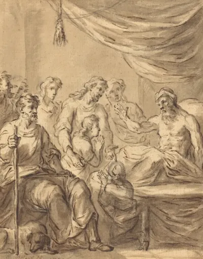 Jacob Allowing Benjamin to Go to Egypt with His Brothers