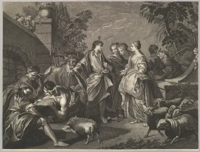 Jacob arrives in Mesopotamia