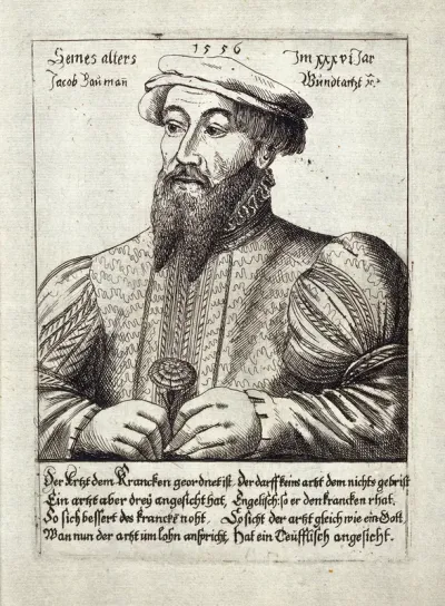 Jacob Baumann. Etching attributed to a follower of Hans Lautensack, 1556