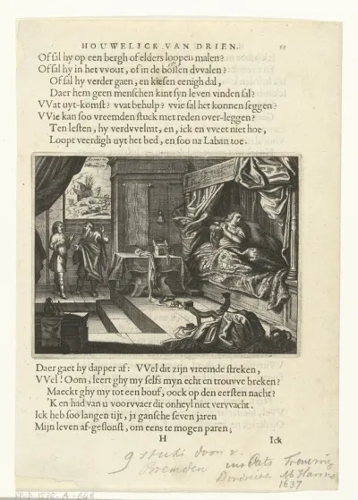 Jacob beklaagt zich bij Laban dat deze hem Lea in plaats van Rachel tot vrouw heeft gegeven